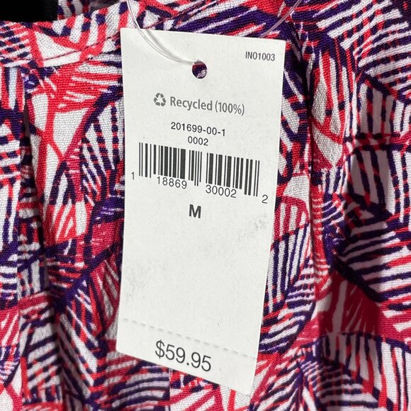 NEW Gap Romper Womens Medium pink purple floral preppy casual summer - Picture 5 of 9